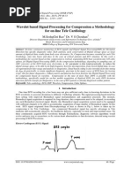 Wavelet Based Signal Processing For Compression A Methodology For On-Line Tele Cardiology