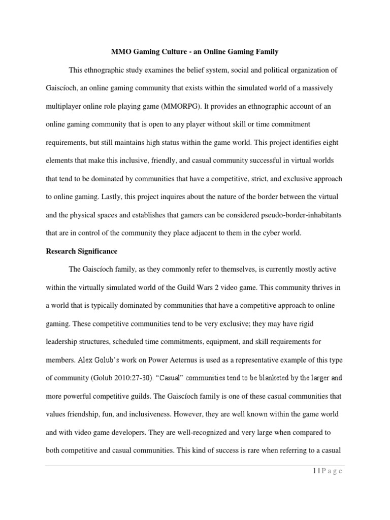 HGSA Conference Paper PDF PDF Ethnography Virtual World