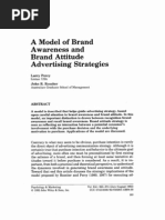 Download A Model of Brand Awareness Brand Attitude Advertising Strategies by omergul SN29081251 doc pdf