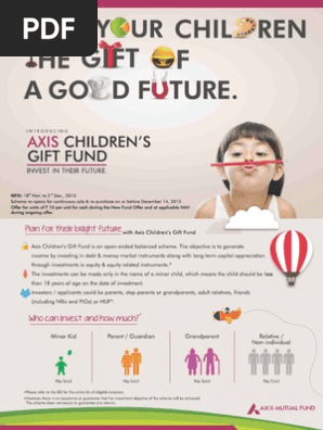 Axis Childrens Gift Fund Leaflet Pdf Mutual Funds Private Law