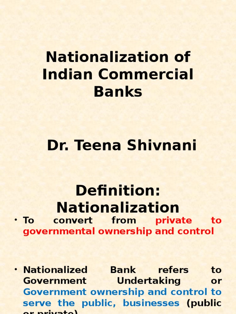Nationalized Banks | Download Free PDF | Banks | Financial Institutions