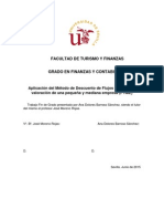 Aplicación Del Método de Descuentos de Flujos de Caja A La Valoración de Una Pequeña y Mediana Empresa