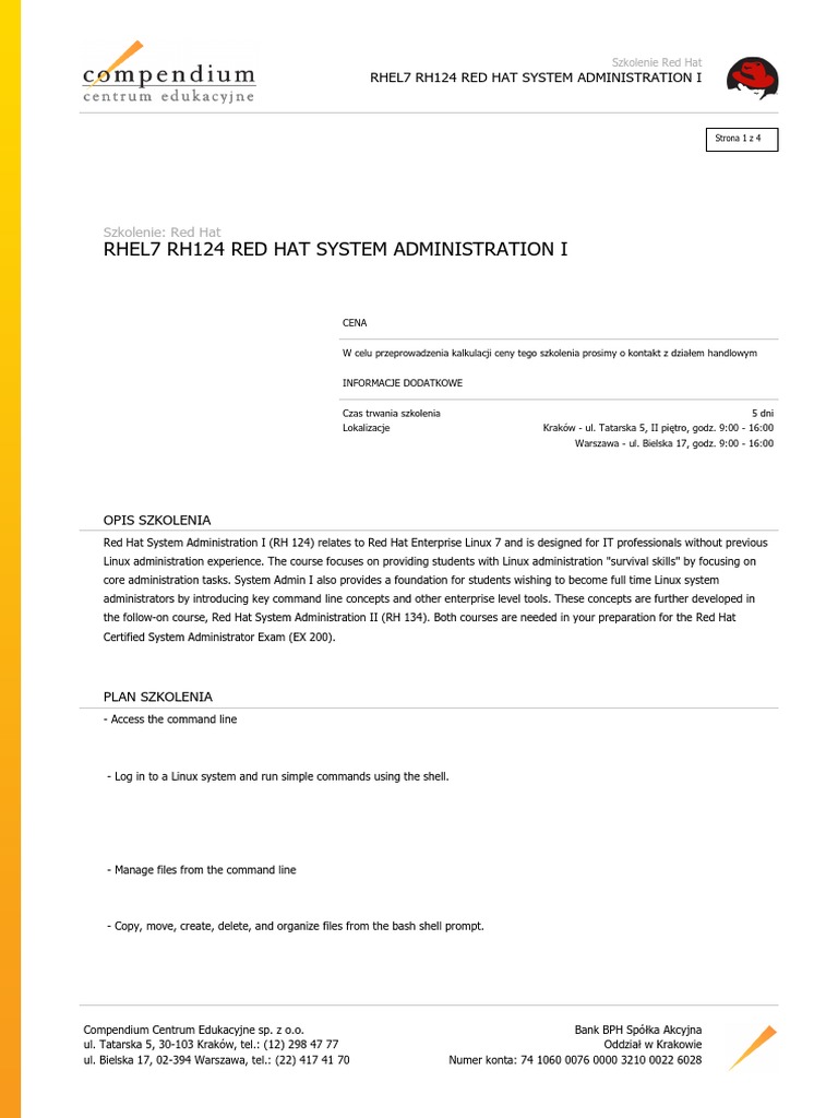 Red Hat System Administration I Training | PDF | Linux | System Software