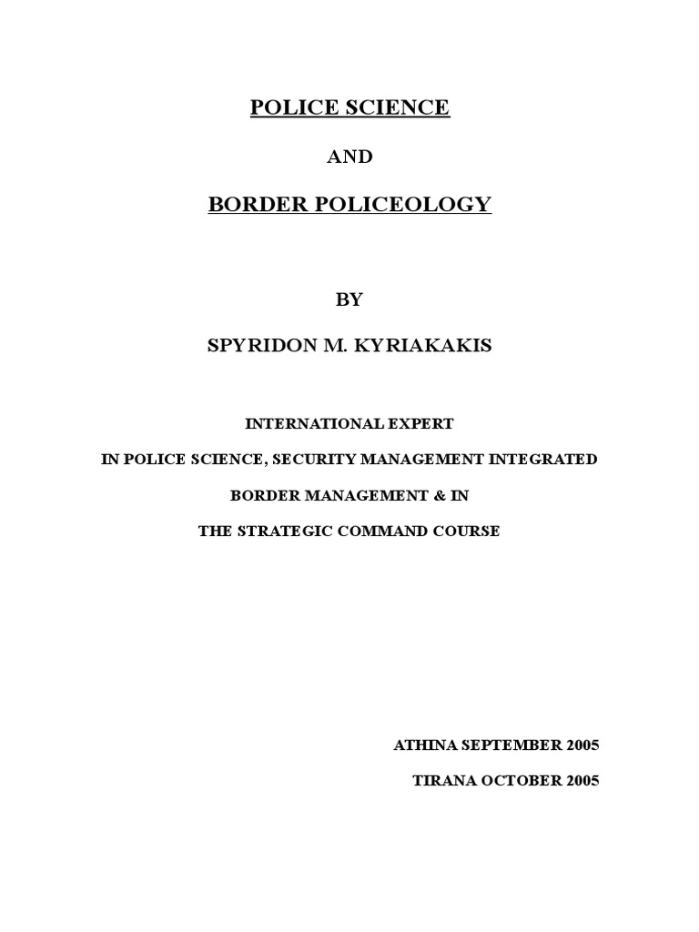 Police Science and Border Policeology | PDF | Crime & Violence | Crime ...