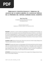 Tribunales constitucionales y Tribunal de justicia de la Unión Europea