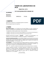 Informe 8 de Laboratorio de Química