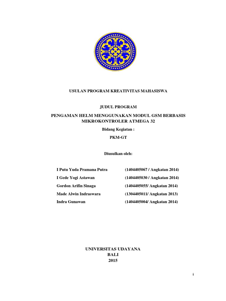 PKM GT 2015 | PDF | Teknologi & Rekayasa