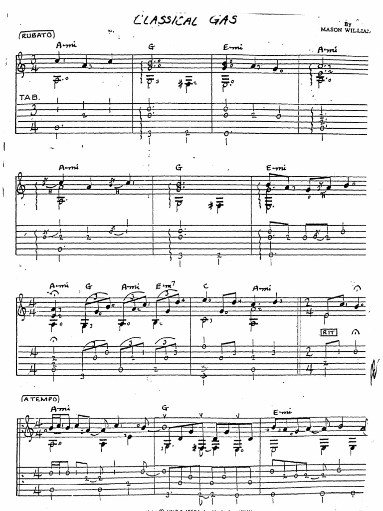 Classical Gas | PDF | Entertainment (General) | Classical Music