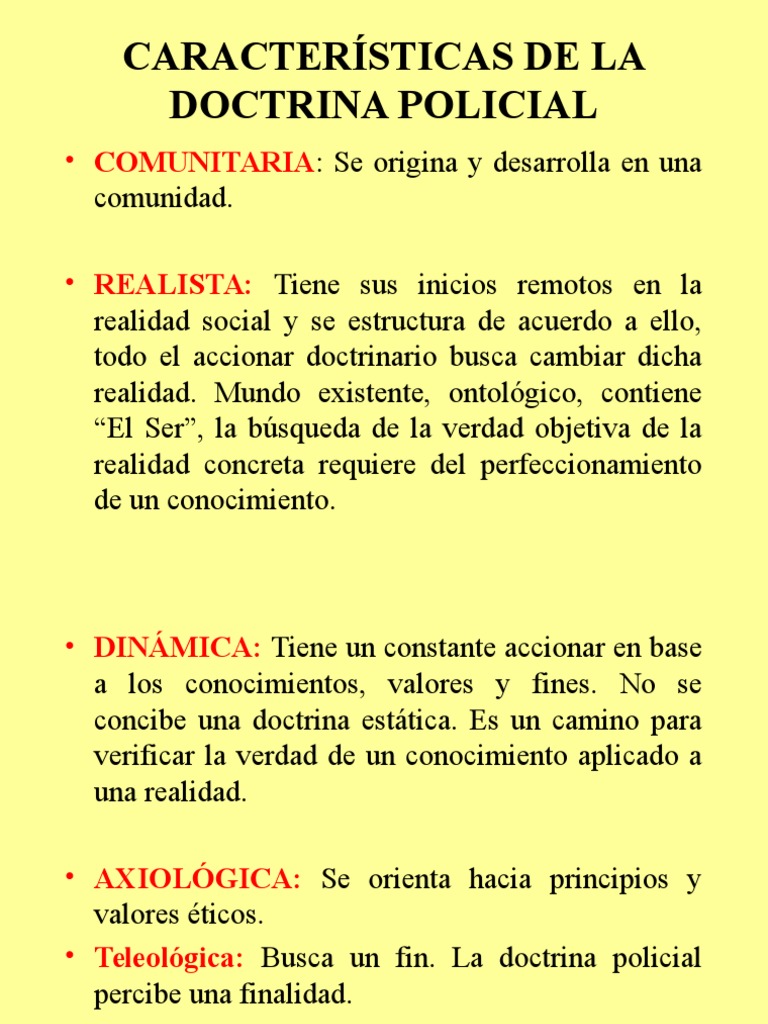 Elementos de La Doctrina Policial Policía Ciencia