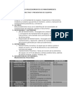 Manual de Procediemientos de Mantenimiento