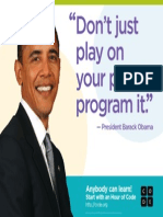 Don't Just Play On Your Phone, Program It.: - President Barack Obama