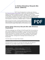 Setting Up The Active Directory Recycle Bin in Windows Server 2008 R2