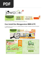 Download Cara Install Dan Menggunakan BBM Di PC Jowobotcom by 4ndr145 SN290881448 doc pdf