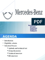 Mercedes Benz Experience PPT - Mech Dept