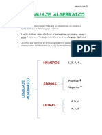 Lenguaje Algebraico y Ecuaciones