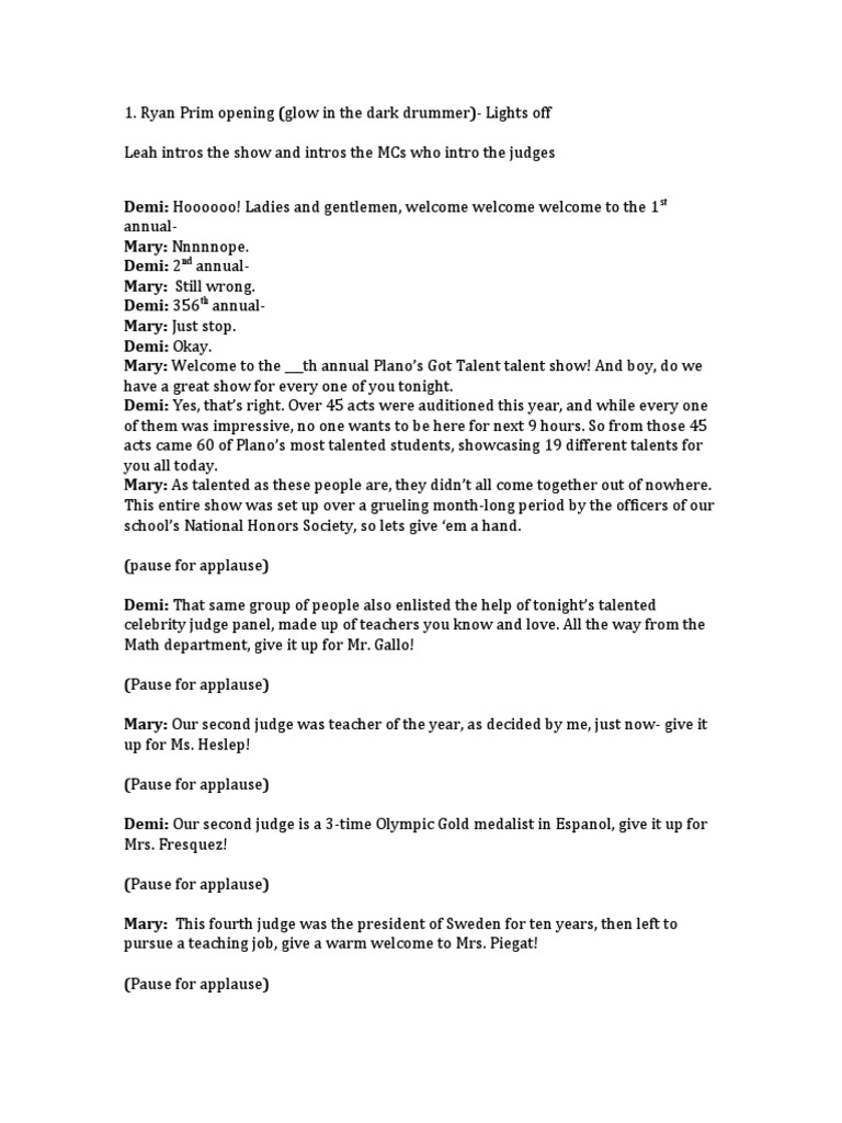 Mc Script Sample