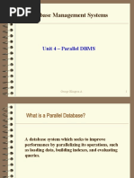 Database Management Systems: Unit 4 - Parallel DBMS