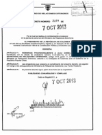 Acto Administrativo, Decreto 2199 07 Oct 2013 Daniel Mesa Salazar