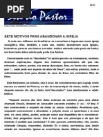 Sete Motivos Para Abandonar a Igreja - Site Do Pastor