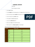 General Review Past Tenses and Weather