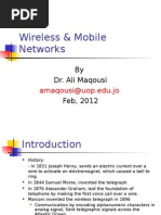 Wireless Mobile Networks - Ch1