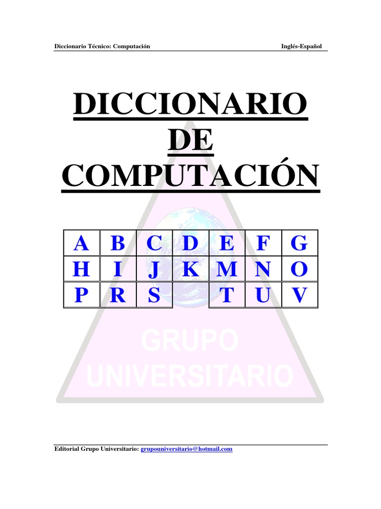 Diccionario de Computacion Ingles-Español PDF | PDF | Disco flexible ...
