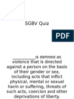 SGBV Quiz