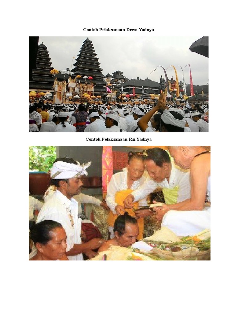 Contoh Pelaksanaan Dewa Yadnya