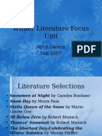 Winter Literature Focus Unit: April Larson Fall 2007