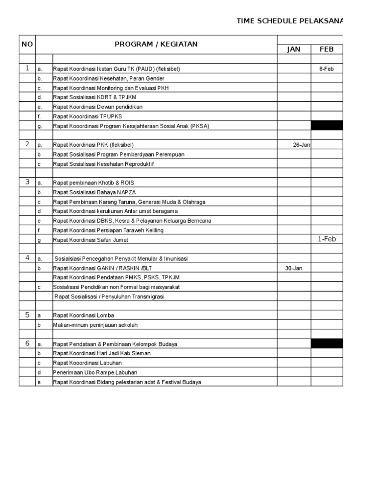 Contoh Time Schedule PDF