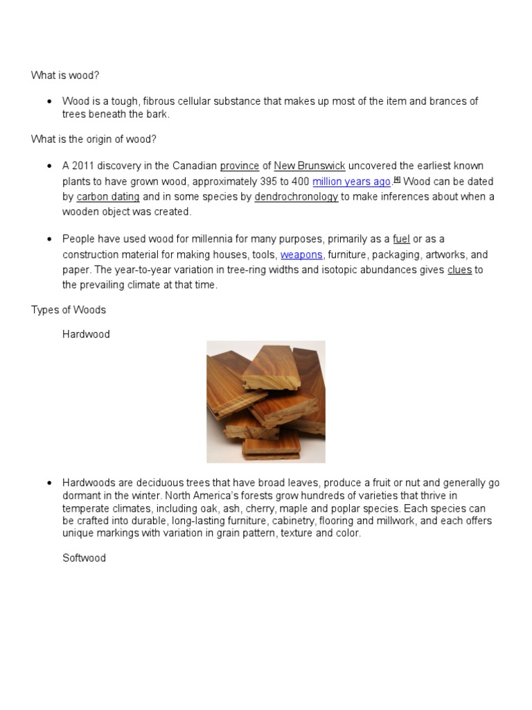 Understanding Wood: Types and Uses | PDF | Home & Garden | Art