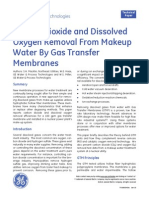 Carbon Dioxide and Dissolved Oxygen Removal From Makeup Water by Gas Transfer Membranes
