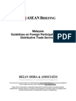 Guidelines on Foreign Participation in Distributive Trade Services Malaysia