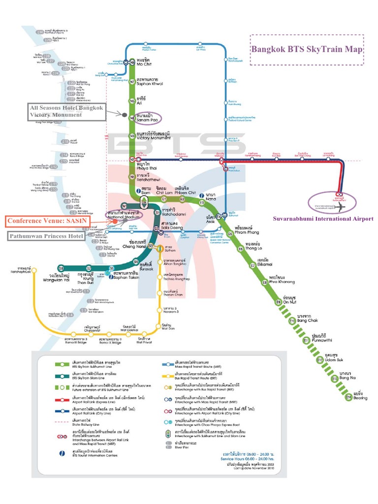 Bangkok BTS SkyTrain Map Overview | PDF | Computers