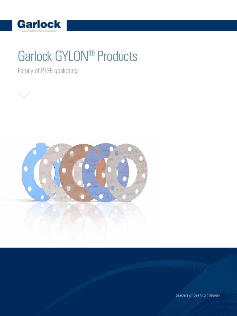 Garlock Gylon Gasket Brochure Creep (Deformation) Chemistry