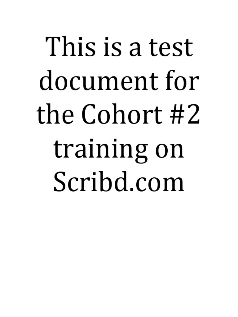 Test Document For Scribd | PDF