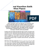 Mengenal Keunikan Batik Khas Papua