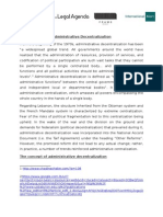 Legal Briefing On Administrative Decentralization: Citizen Consultation