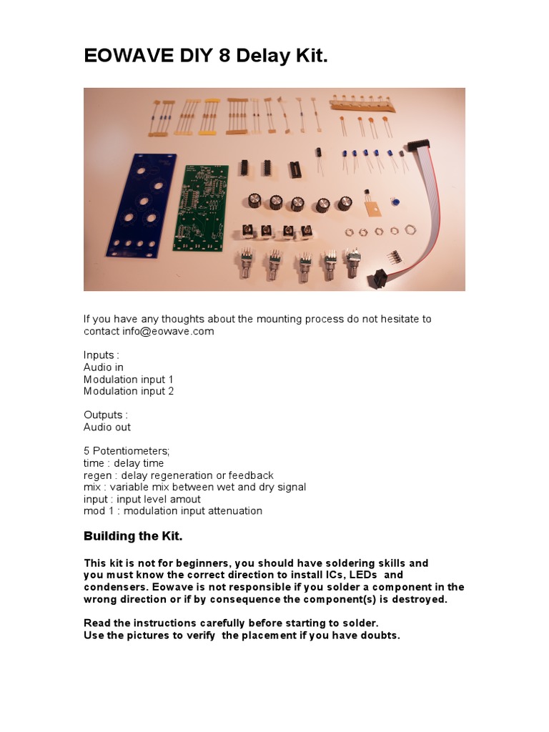 Eowave Diy Delay Kit PDF Electrical Connector