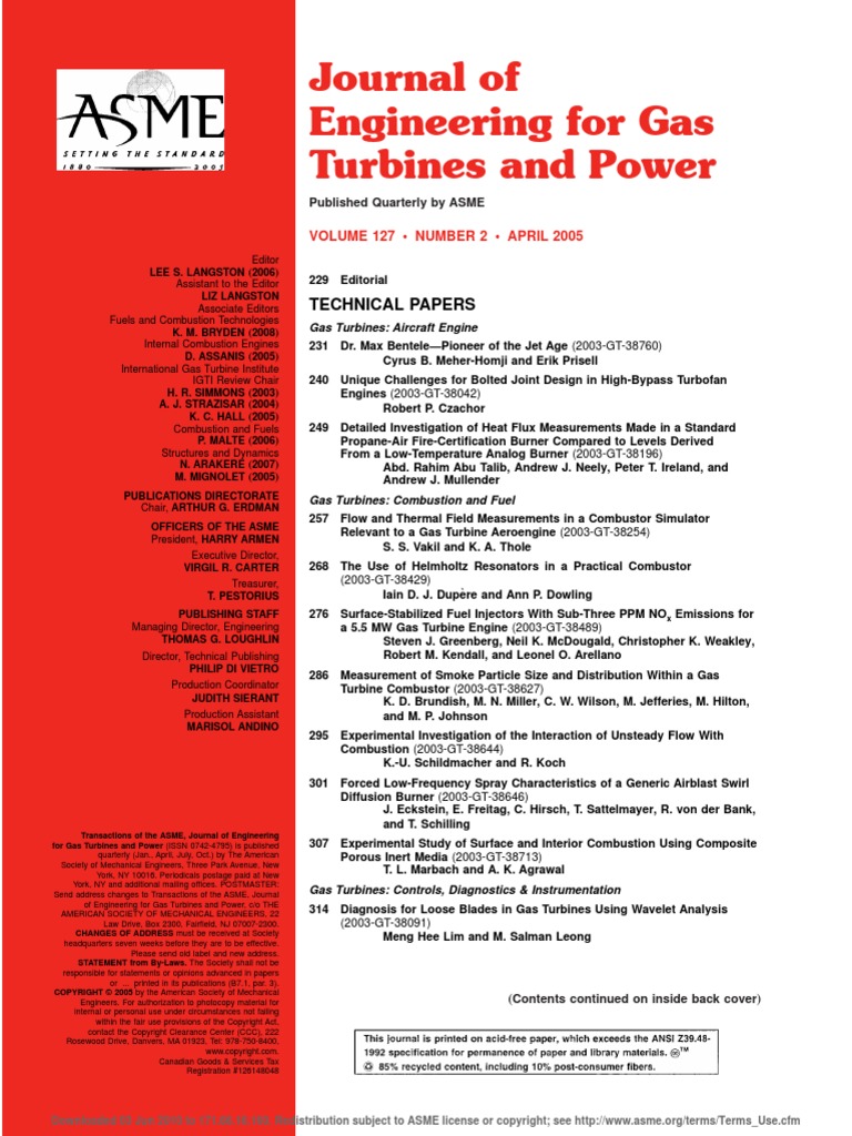 Journal of Engineering For Gas Turbines and Power 2005.Vol.127.N2 PDF