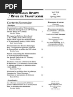 Transylvanian Review Vol Xvii No 1