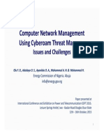 Computer Computer Network Management Using Cyberoam Threat Manager: Issues and ChallengesNetwork 