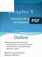 Chapter 4- Nutritional Recipe Development