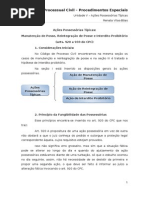 Unidade v - Da Posse - Acoes Possessorias Tipicas