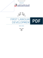First Language Development Report