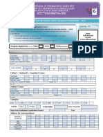 MBA Application Form PDF
