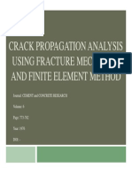 Crack Propagation Analysis Using Fracture Mechanics and Finite Element Method