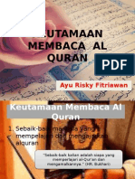 Keutamaan Membaca Al Quran