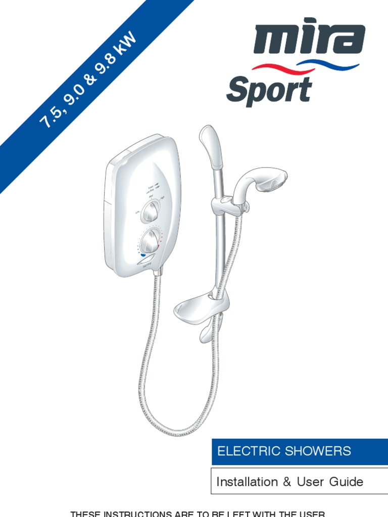 Mira Sport Electric Shower Manual PDF Valve Electrical Connector