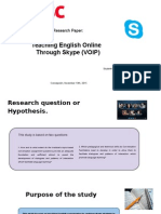 Teaching English Online Through Skype (VOIP) : Research Paper